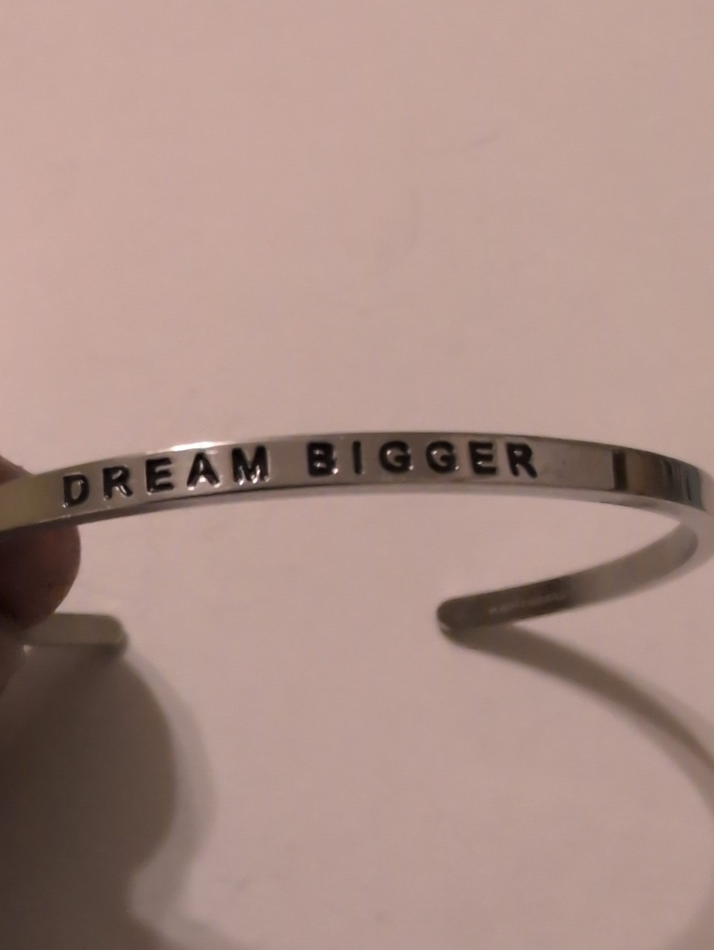 Silver Tone Dream Bigger MantraBand